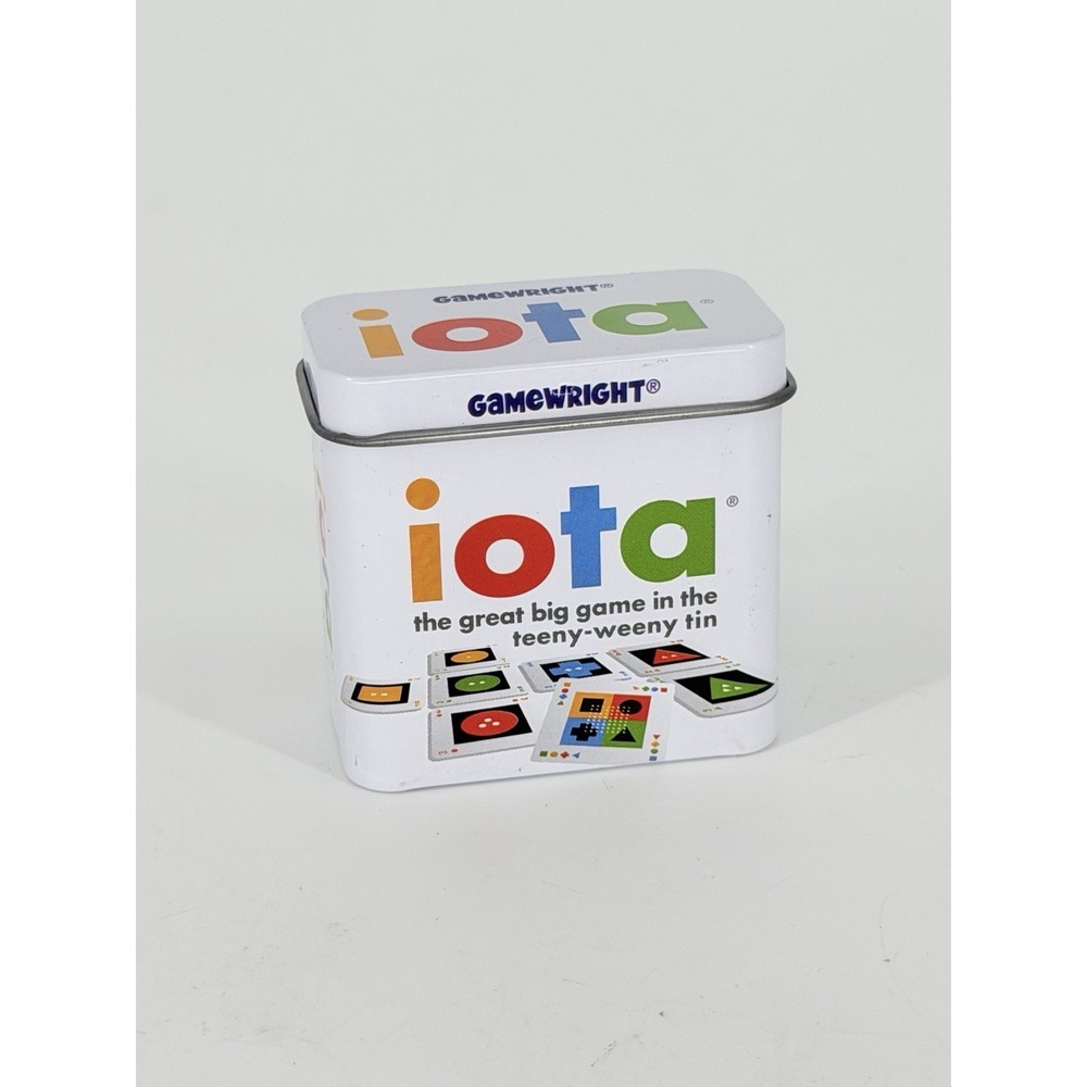 Gamewright IOTA Card Game Complete in Metal Tin Strategy Family Game 2012 HTF